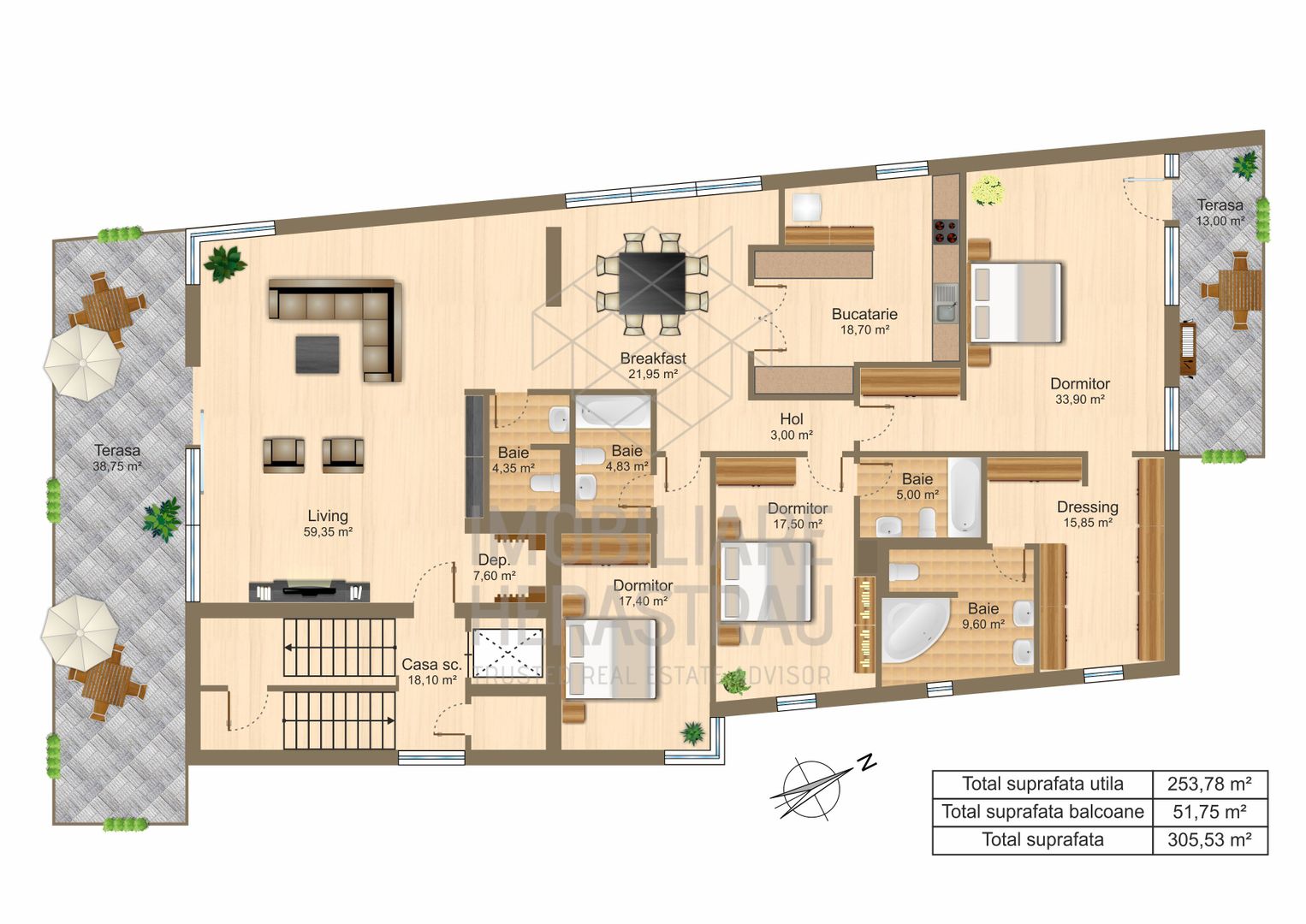 Nasara Residence | 4 room Penthouse apartment for sale, Baneasa area