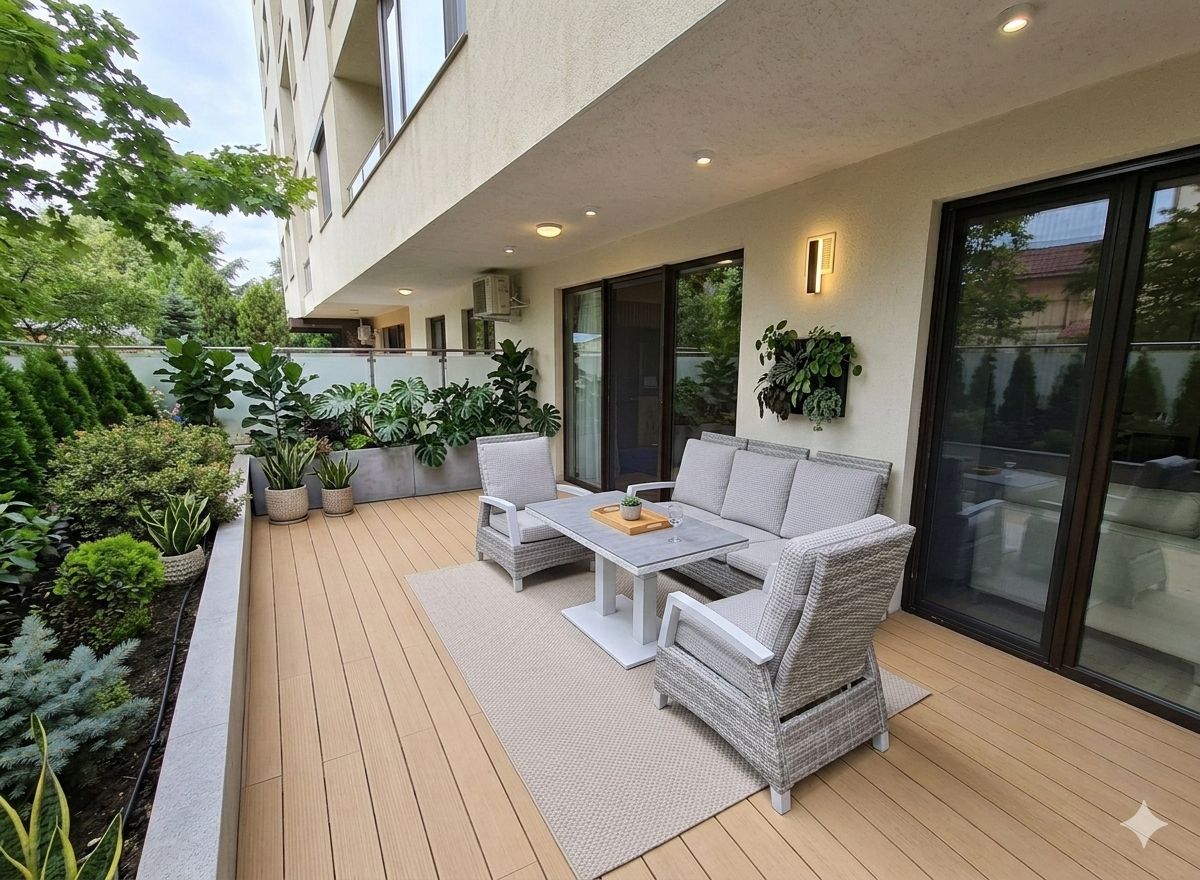 Vedere deschisa, terasa cu gradina,parcare paza la 3 minute de Parc Herastrau