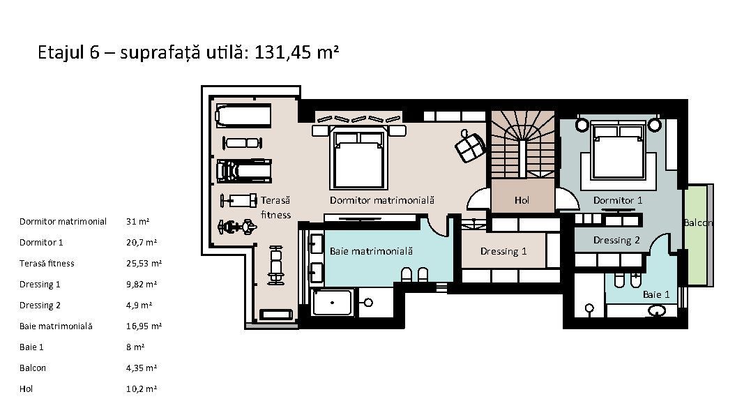 Vasto Marrone | Luxury Penthouse cu vedere panoramica in Primaverii |Terasa 20