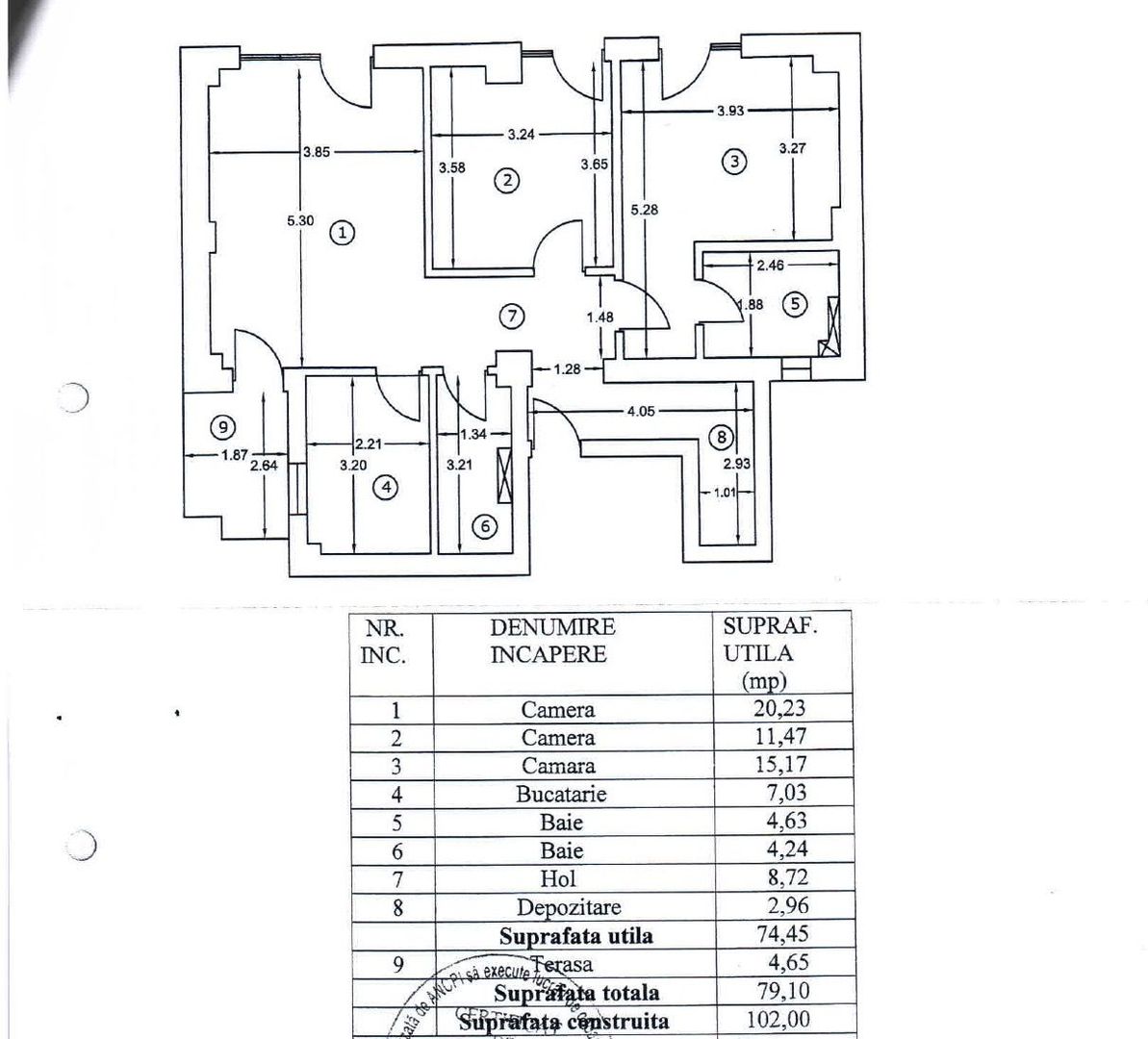 3 room Apartment, Aviatiei area