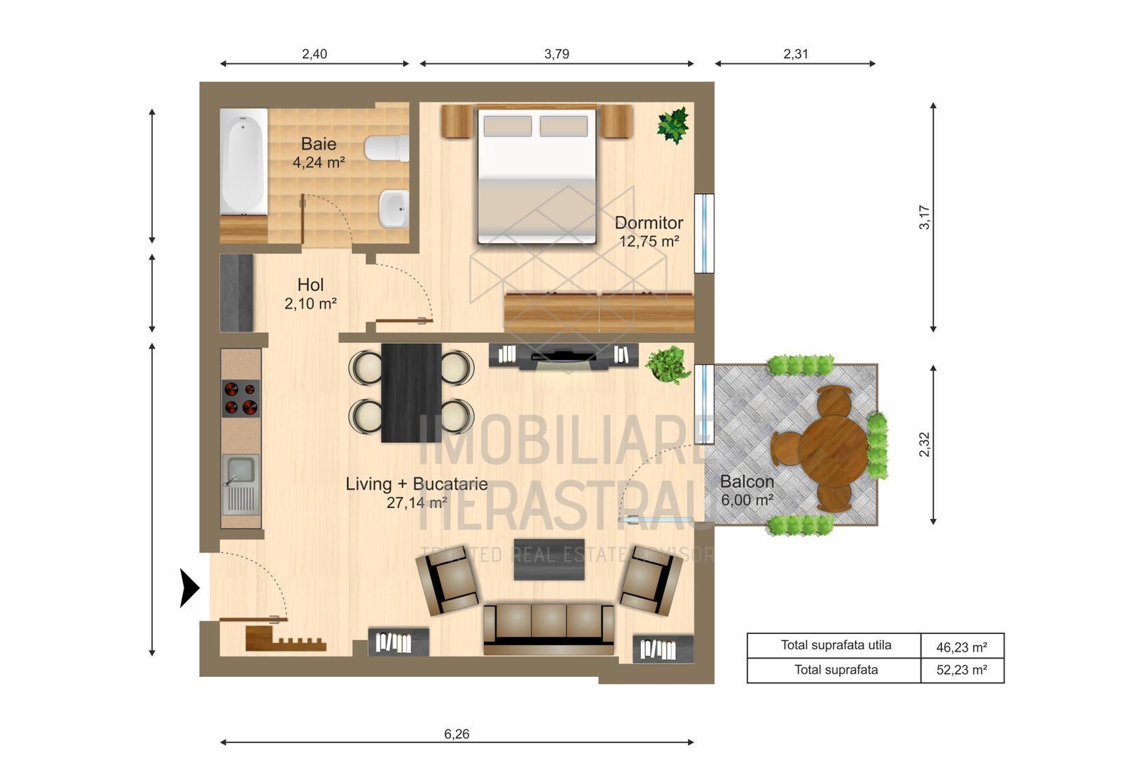2 room Apartment, Herastrau area