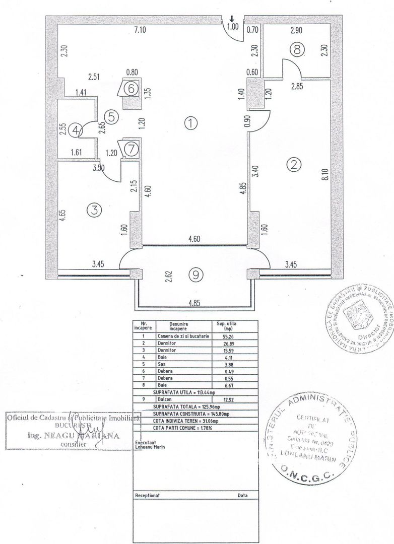 3 room Apartment for sale, Soseaua Nordului area