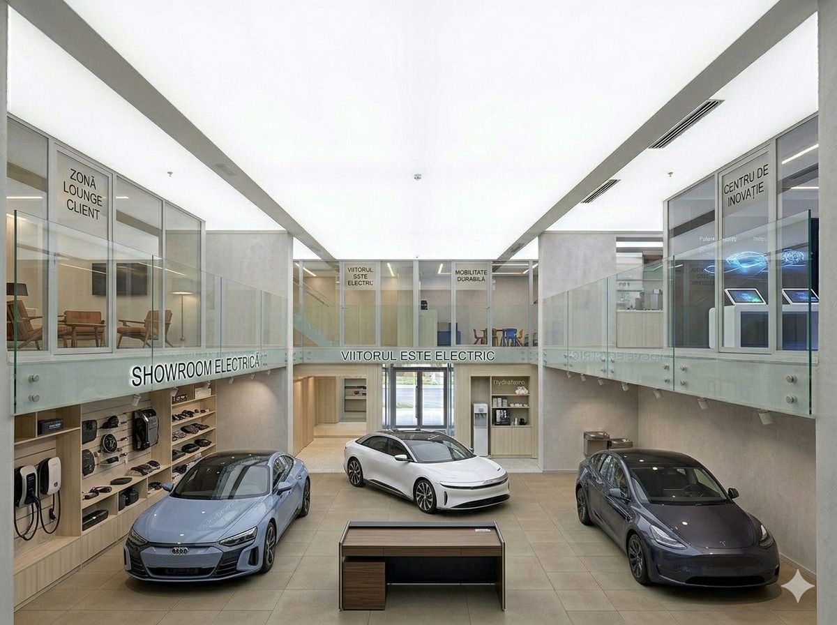 Spațiu comercial 675mp || Bucureștii Noi || Ideal Showroom Auto Electrice