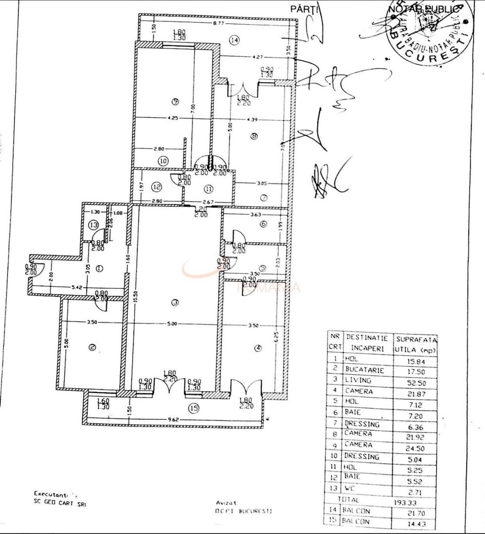 Soseaua Nordului | 4 camere spatioase | 2 locuri de parcare | Centrala proprie