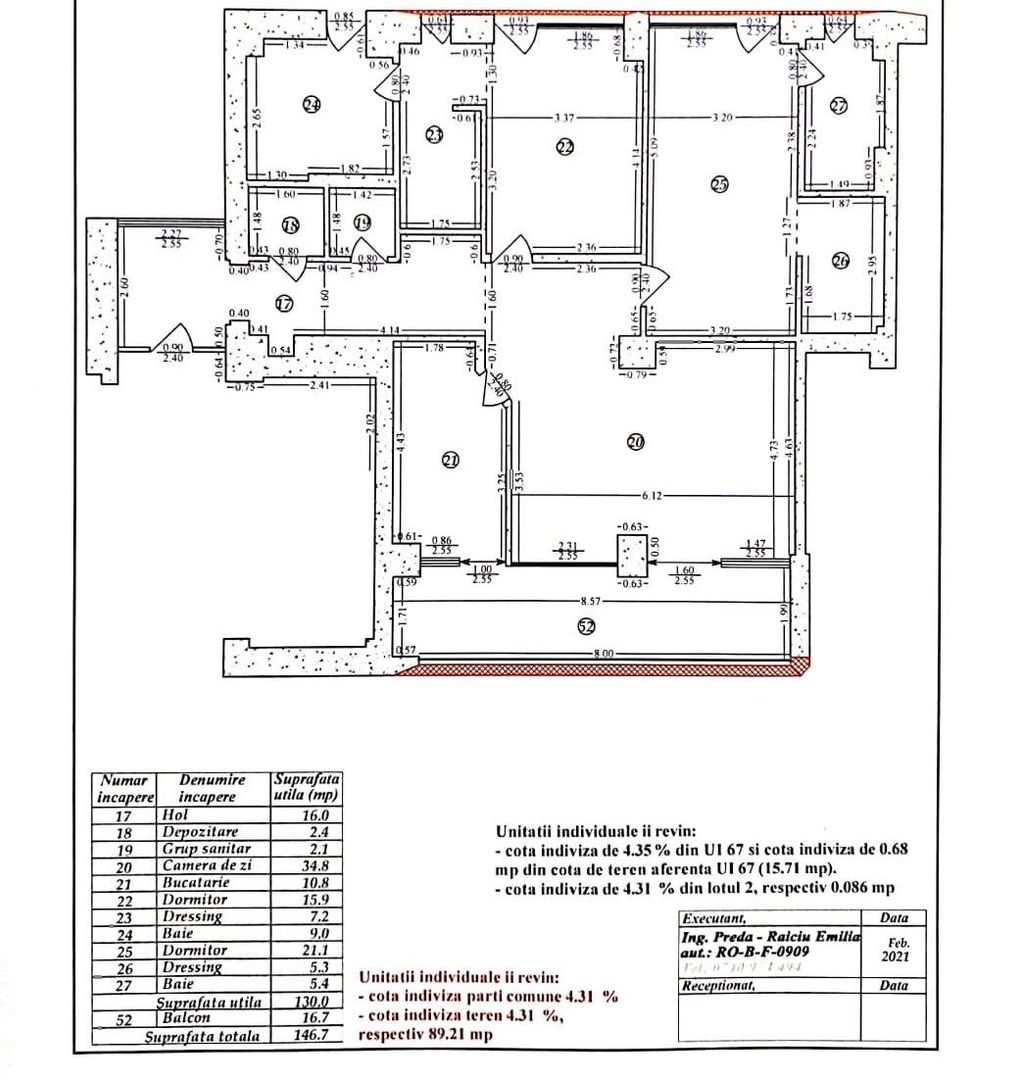 3 camere de inchiriat | BLOC NOU | ZONA DOROBANTI