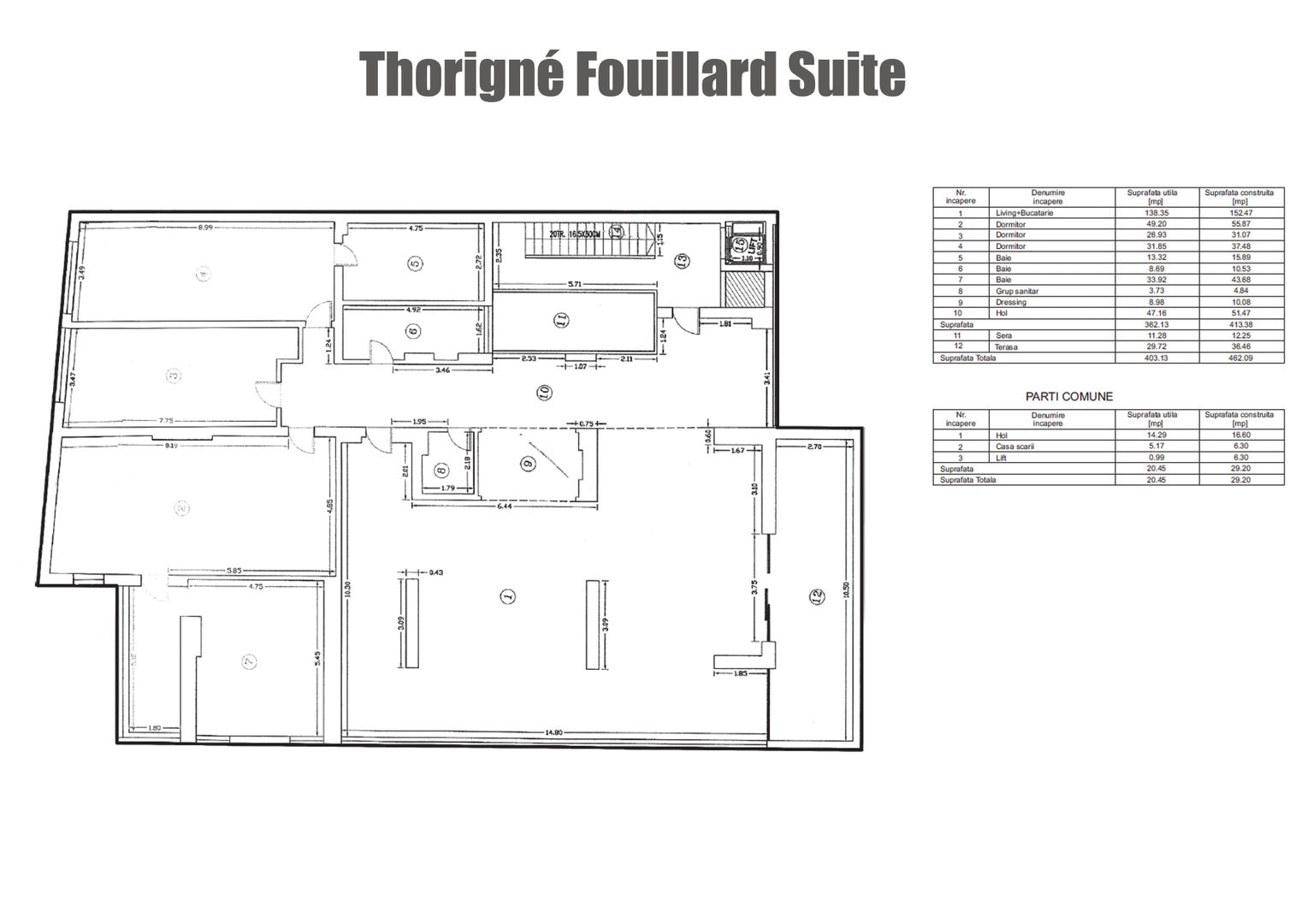Thorigné Fouillard Suite | Penthouse spectaculos | 5 camere Sos. Nordului