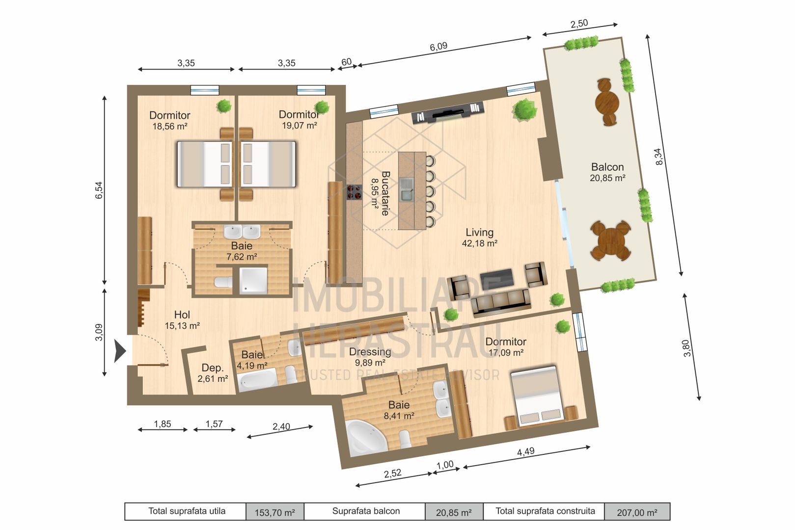 Luxury Homes | Apartament elegant 4 camere | 2 locuri de parcare