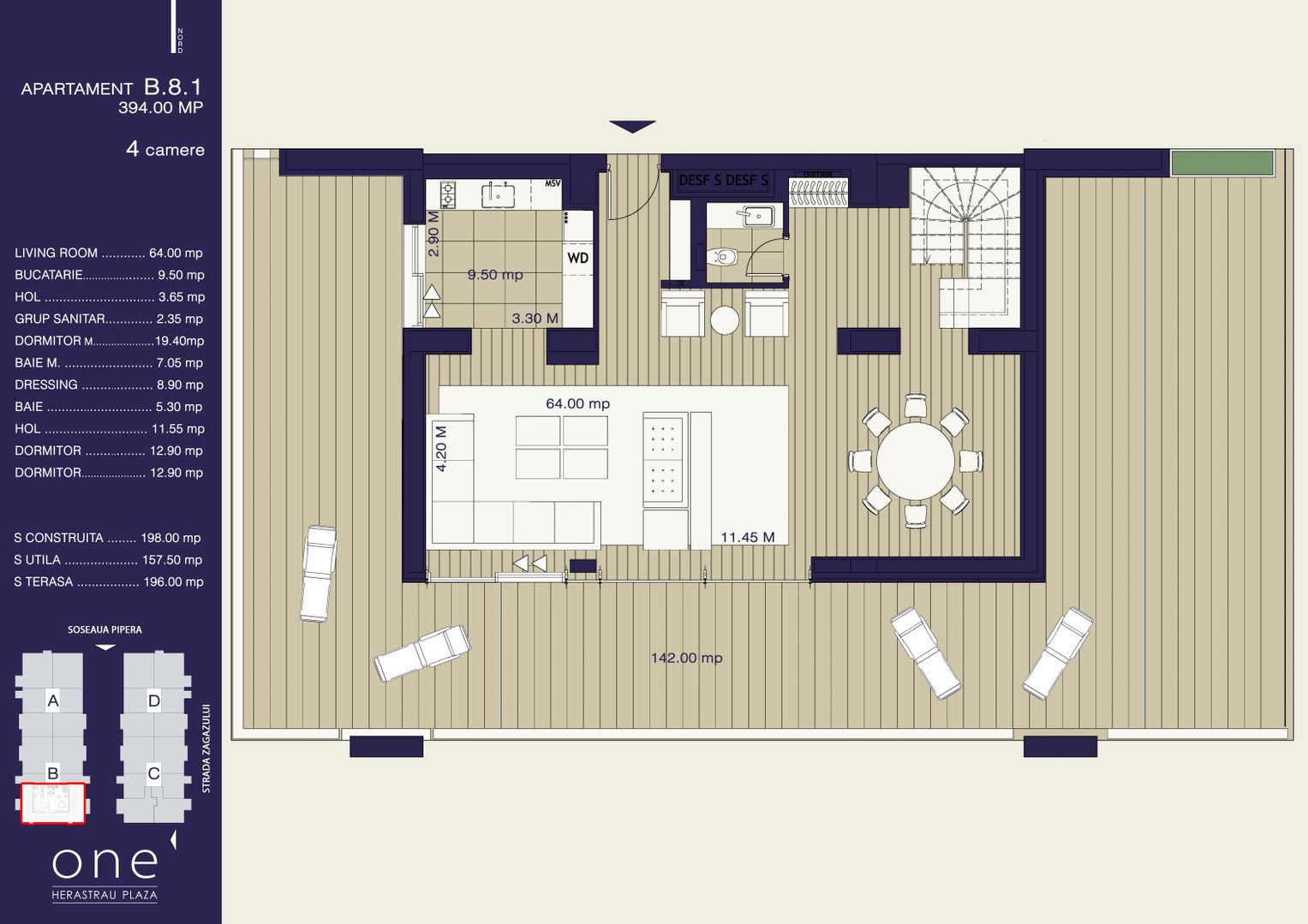 One Herastrau Plaza | Duplex de LUX | Vedere la Parcul Herastrau