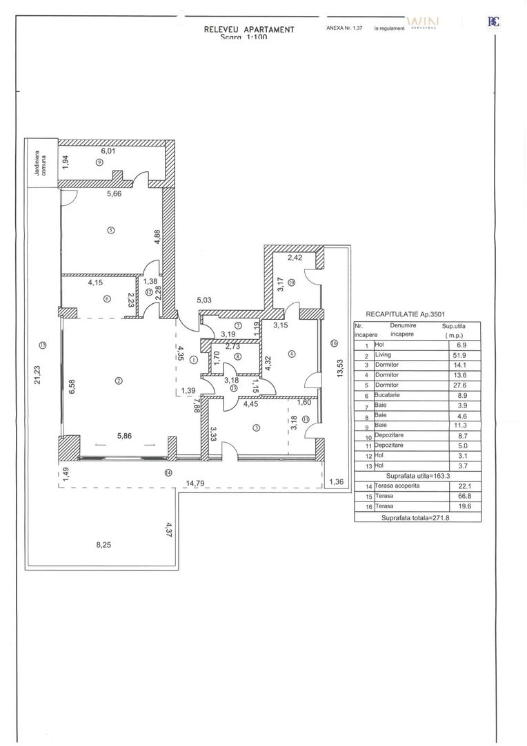 WIN Herastrau | Penthouse | H max. apartament 3,5m,terasa 108,5mp
