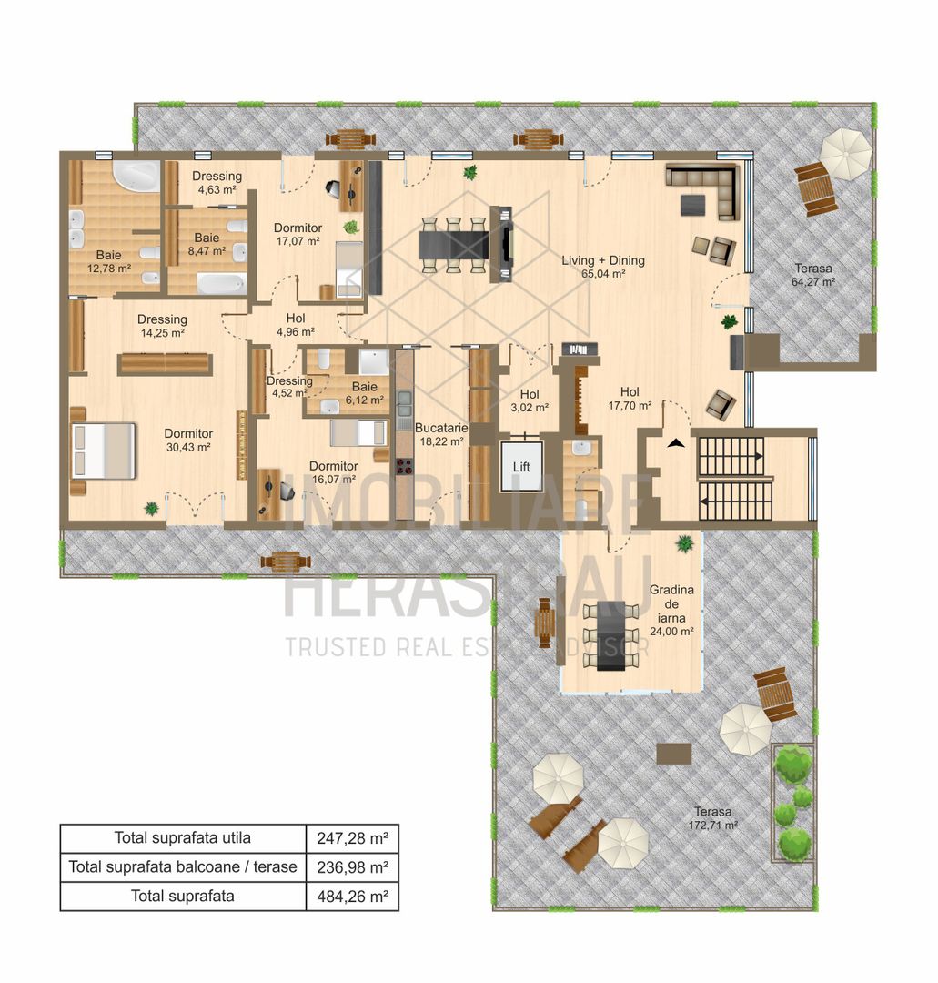 Rosa Wind | Senzațional penthouse near US Embassy