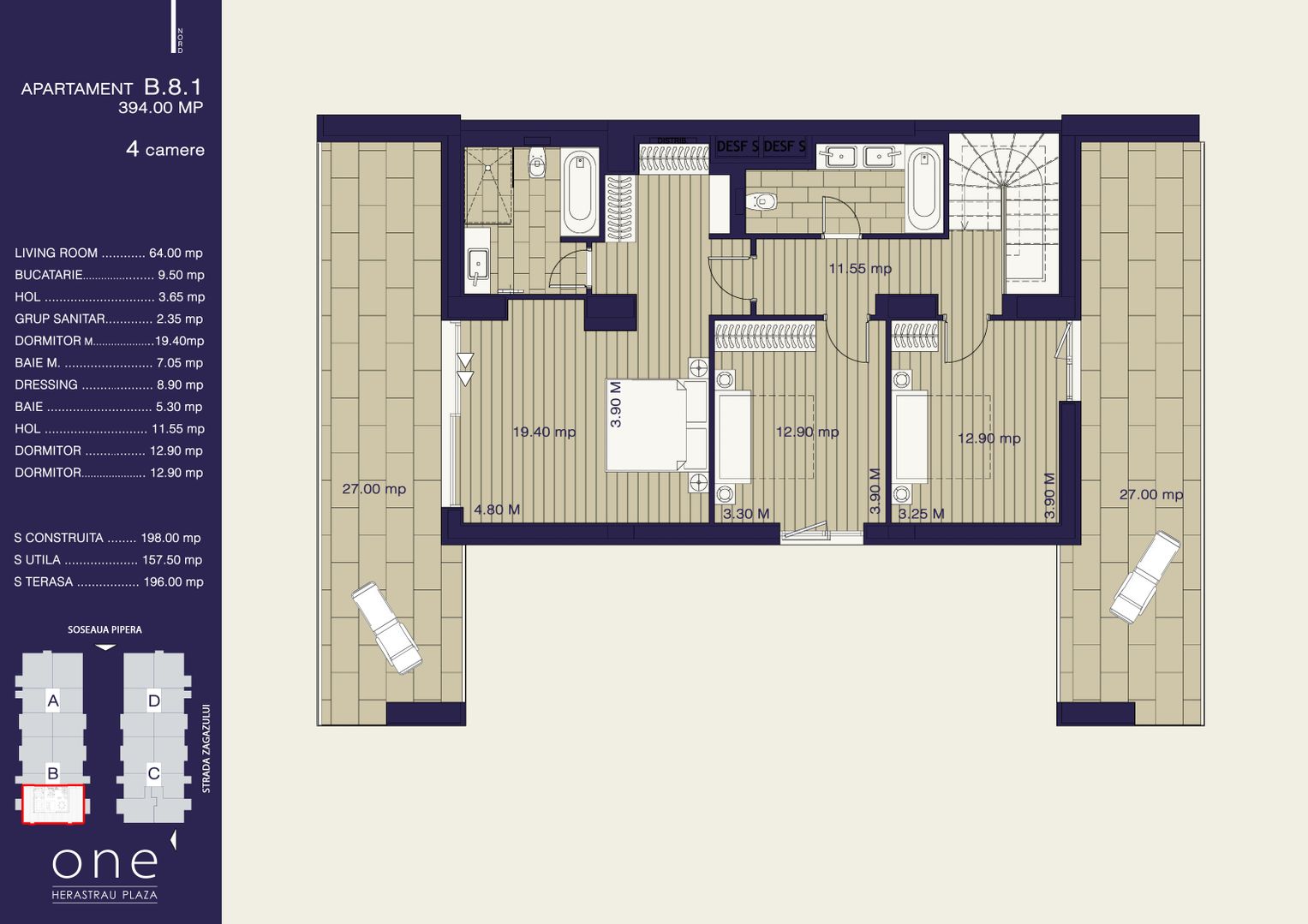 One Herastrau Plaza | Duplex de LUX | Vedere la Parcul Herastrau