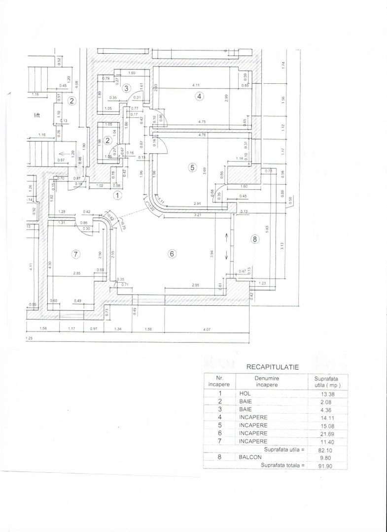 Apartament elegant 3 camere de inchiriat