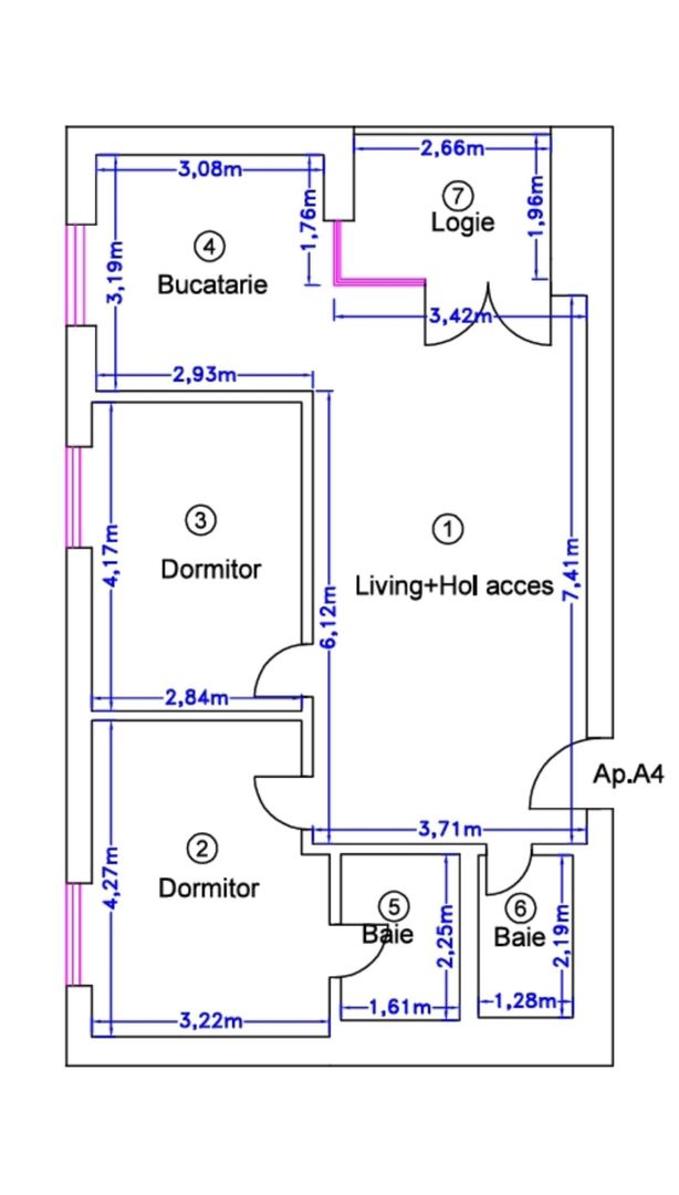 Apartament de 3 Camere – Confort și Eleganță