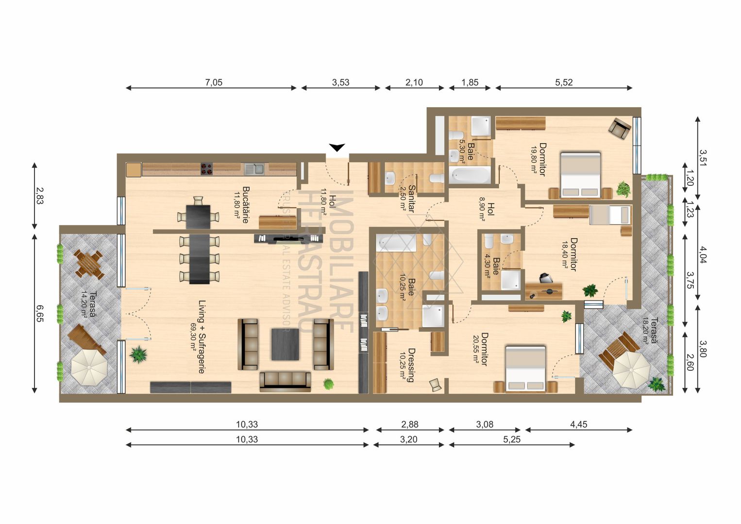 Elantra Suite | 3 bedroom apartment with Park View