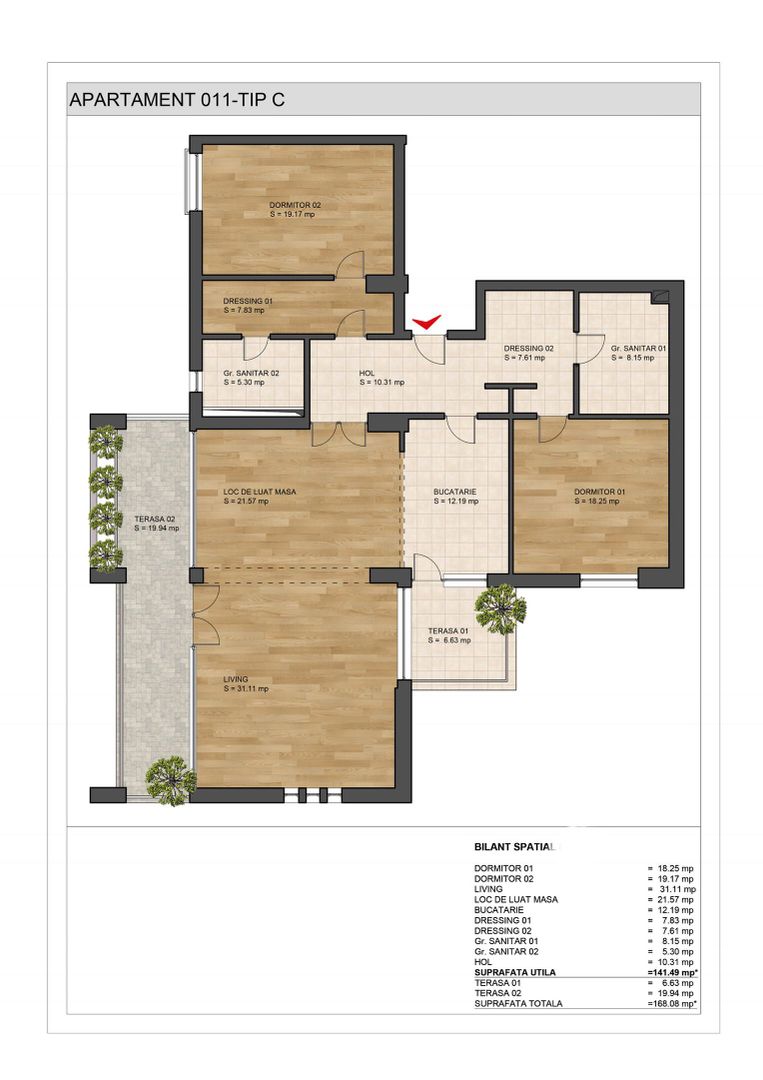 Barron Residence | Apartament cu 3 camere de vanzare in zona Soseaua Nordului