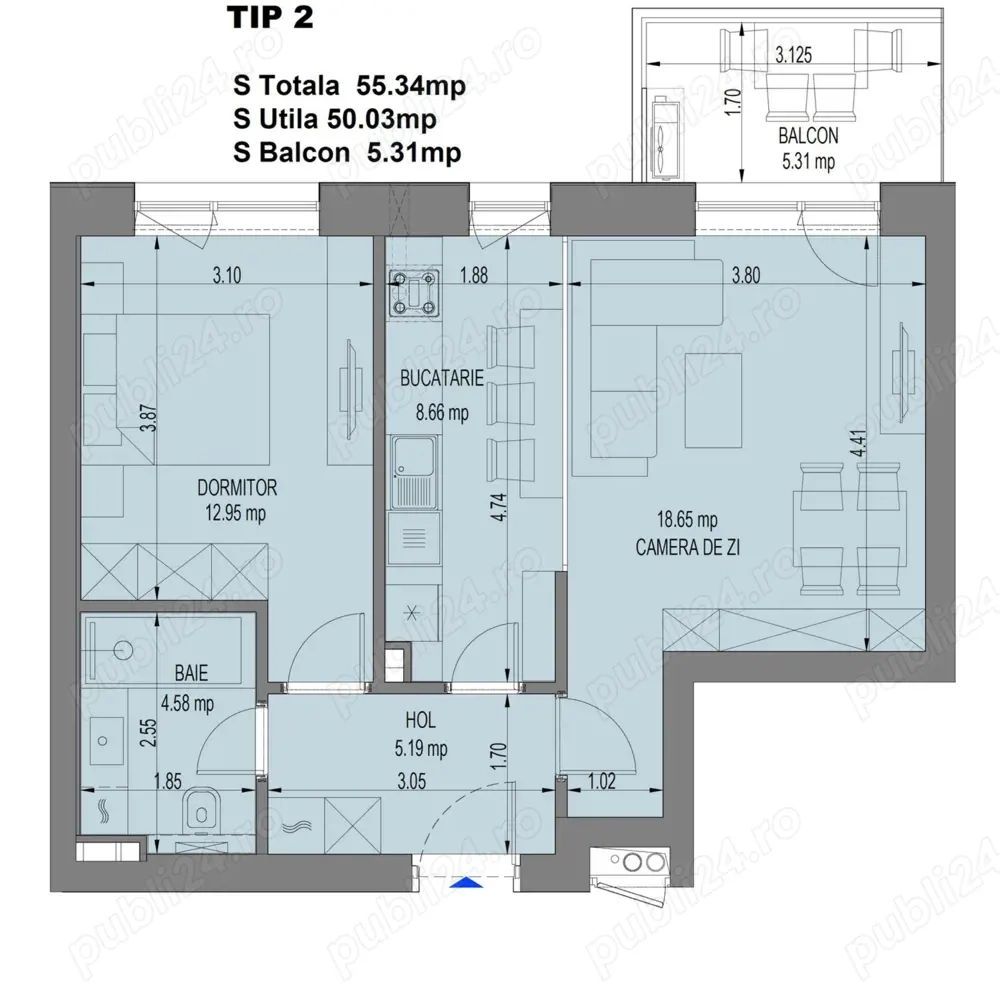 Apartament 2 camere | Nusco City   Faza 2 | Vedere panoramică | Pipera